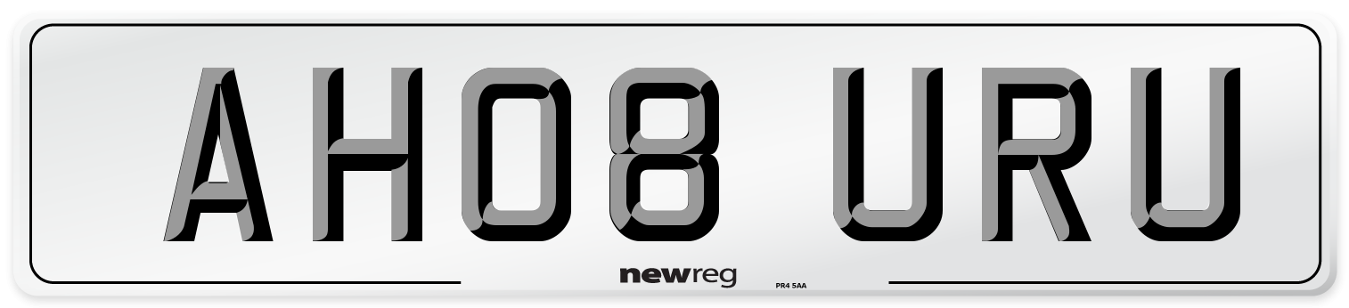 AH08 URU Number Plate from New Reg